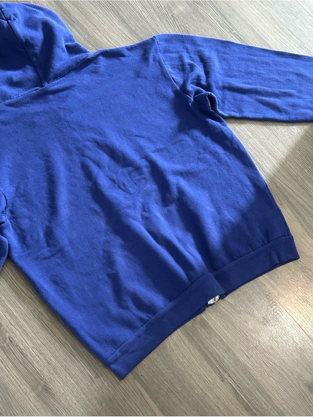 Blue oversized zip up hoodie - Picture 2 of 5
